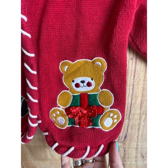 Vintage Oshkosh B'Gosh Christmas Knit Sweater Girl's Size 4T - Picture 2 of 7